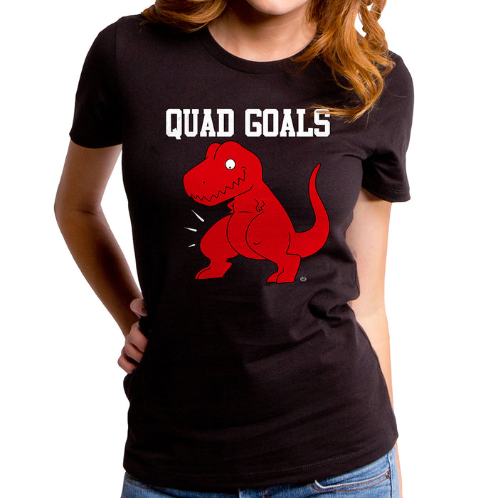 goodie two sleeves Quad Goals Dino Women's T-Shirt