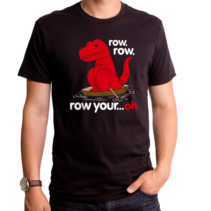 goodie two sleeves Row Your Oh Dino Adult T-Shirt