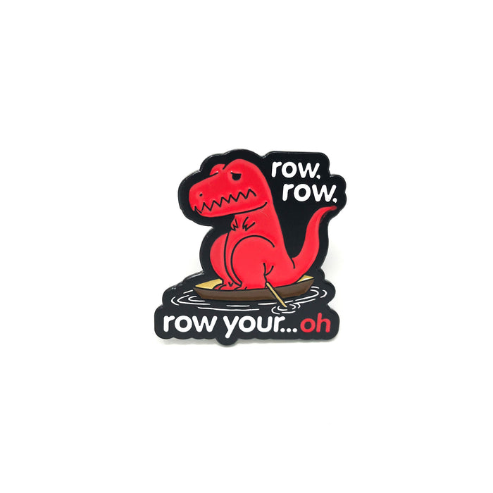 Goodie Two Sleeves Row Your Oh Dino Lapel Pin