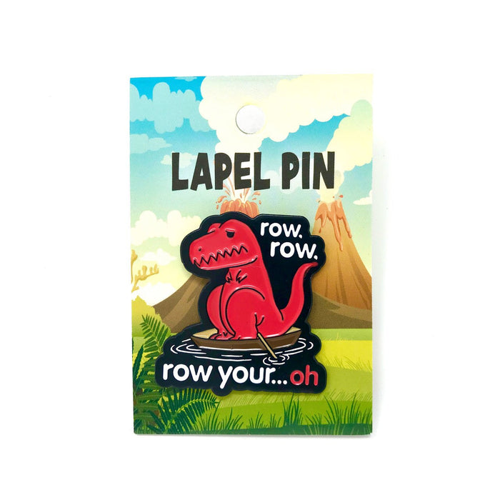 goodie two sleeves Row Your Oh Dino Lapel Pin