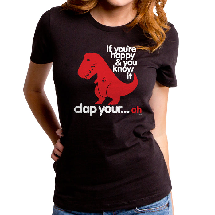 goodie two sleeves Sad T-Rex Women's T-Shirt