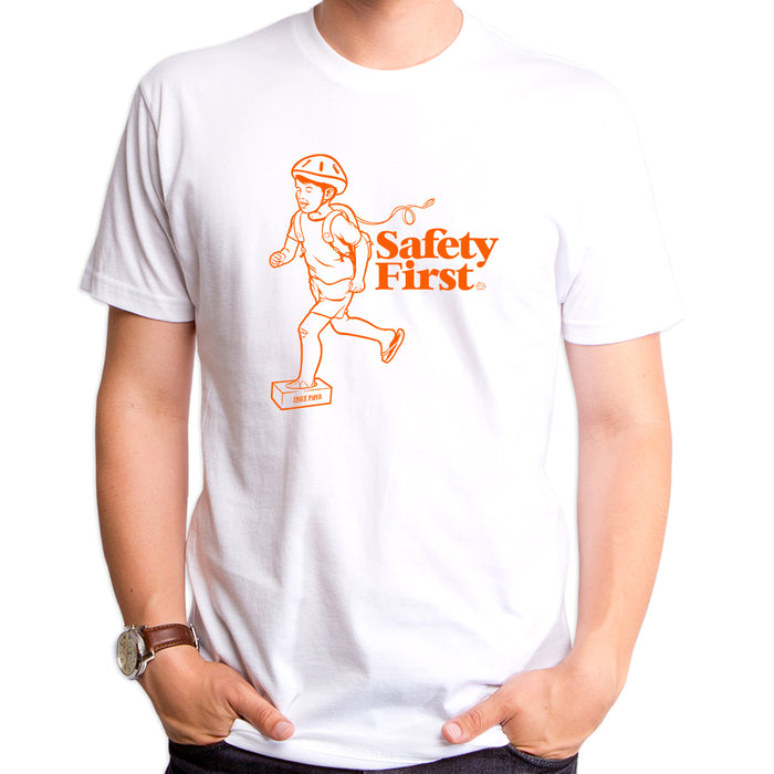 goodie two sleeves Safety First Adult T-Shirt