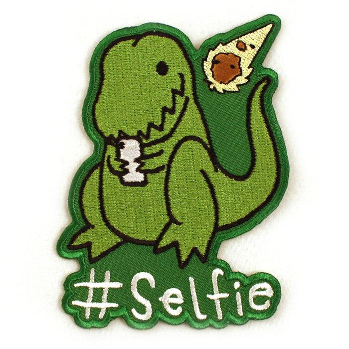 goodie two sleeves Selfie Dino Iron-On Patch