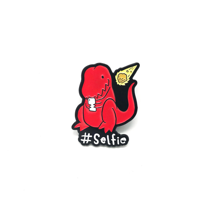 Goodie Two Sleeves Selfie Dino Lapel Pin