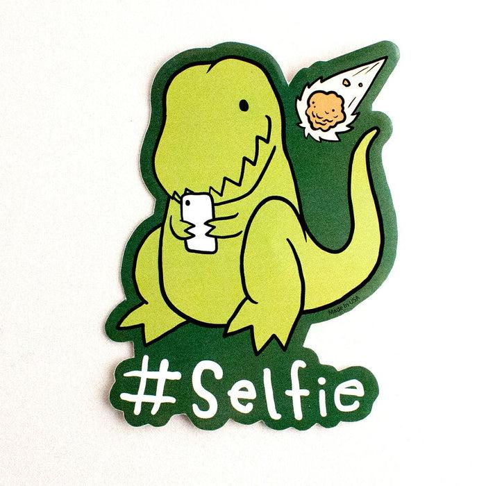 goodie two sleeves Selfie Dino Sticker