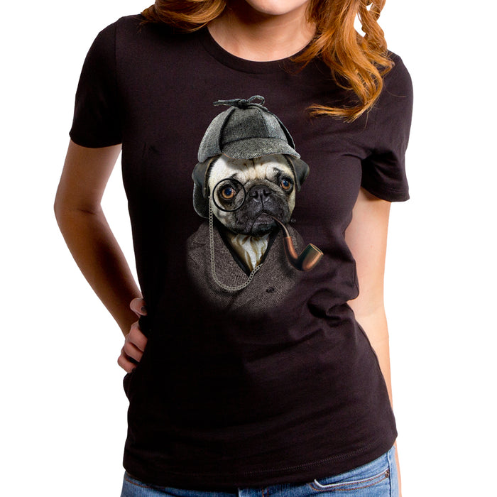 goodie two sleeves Sherlock Pug Women's T-Shirt