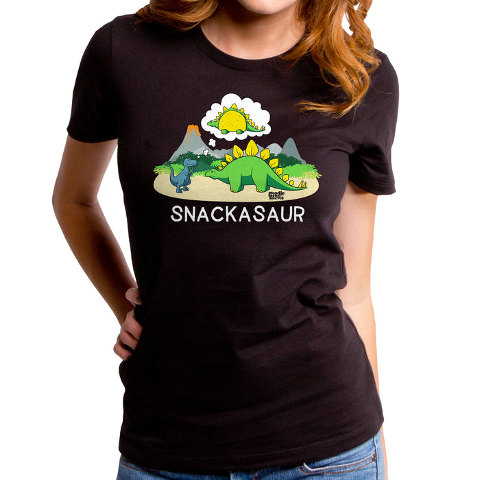 goodie two sleeves Snackasaur Dino Women's T-Shirt