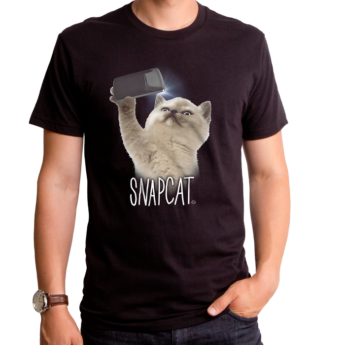 goodie two sleeves Snap Cat Adult T-Shirt