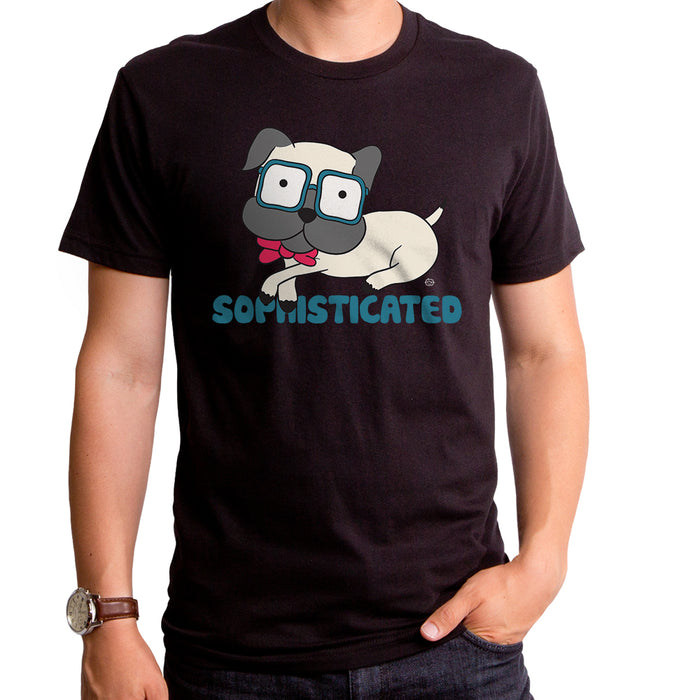 goodie two sleeves Sophisticated Pug Adult T-Shirt