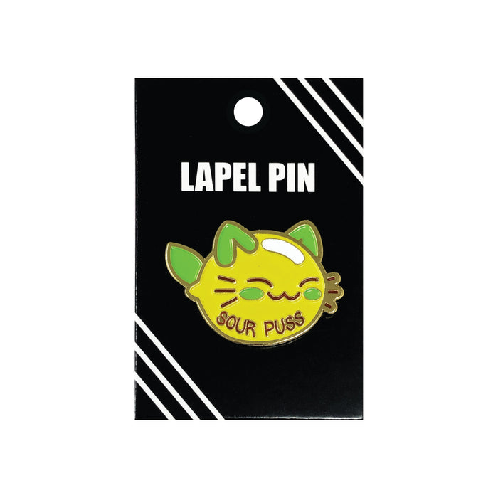 goodie two sleeves Sour Puss Cat Lapel Pin