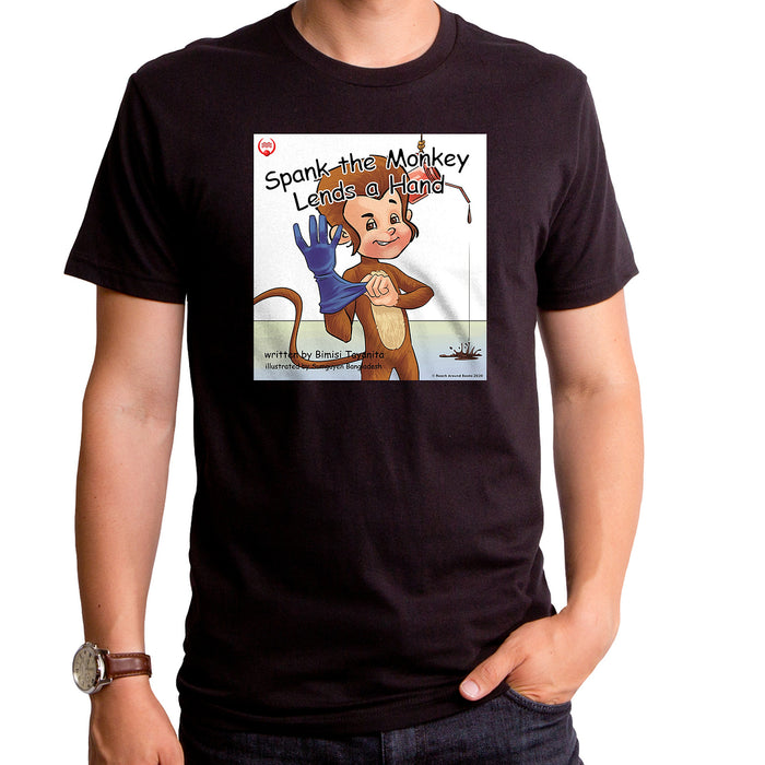 goodie two sleeves Spank The Monkey Adult T-Shirt