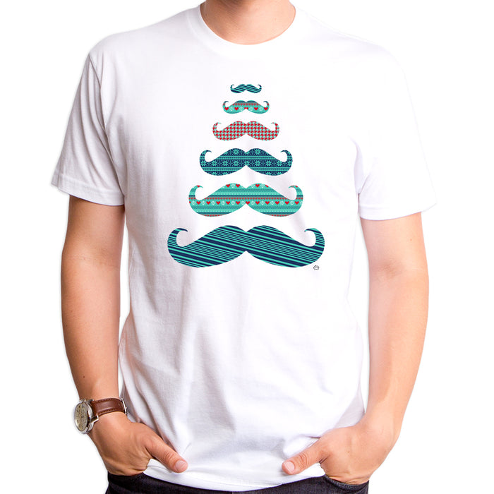 goodie two sleeves Stache Xmas Tree Adult T-Shirt