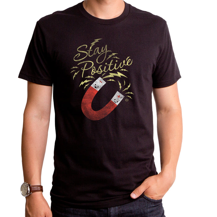 goodie two sleeves Stay Positive Adult T-Shirt