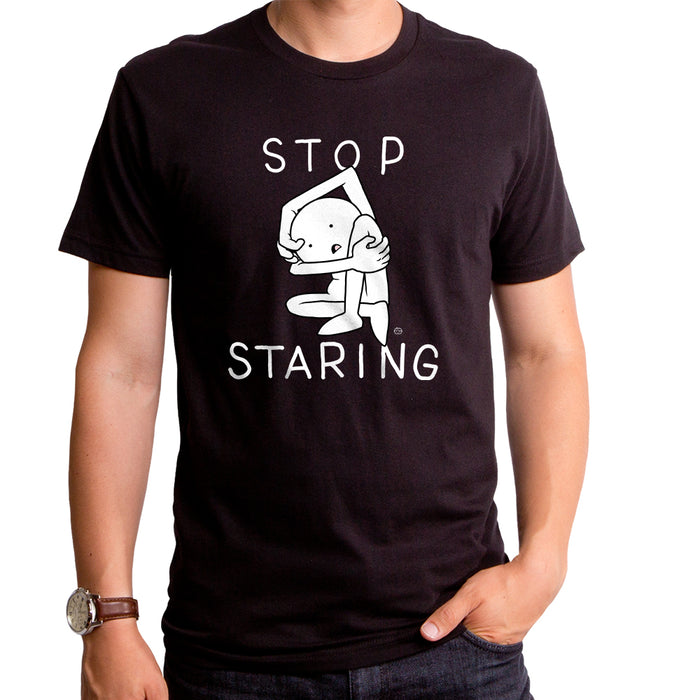 goodie two sleeves Stop Staring Adult T-Shirt