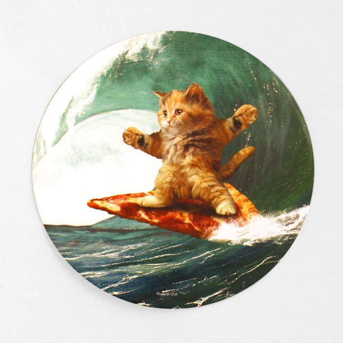 goodie two sleeves Surf's Up Pizza Cat Sticker
