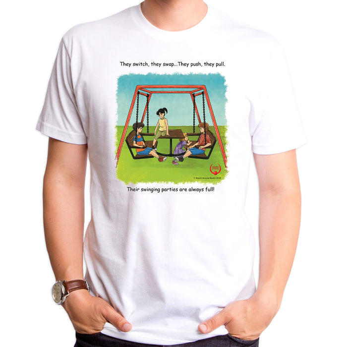 goodie two sleeves Swinging Adult T-Shirt