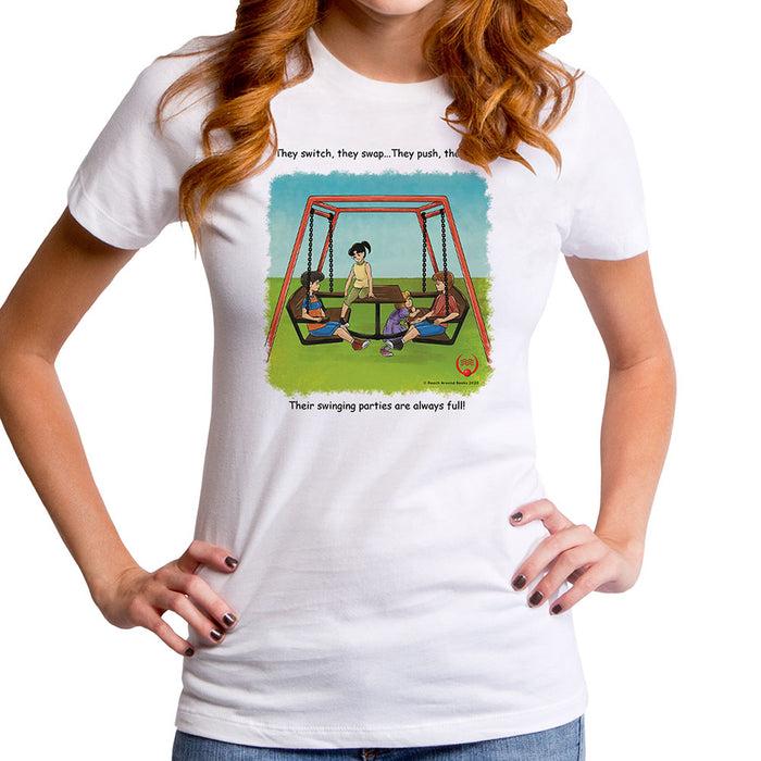 goodie two sleeves Swinging Women's T-Shirt
