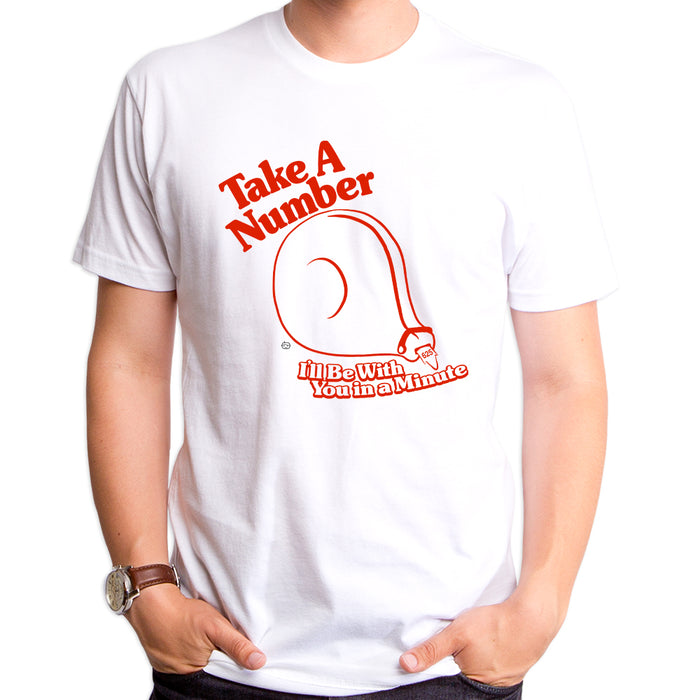 goodie two sleeves Take a Number Adult T-Shirt