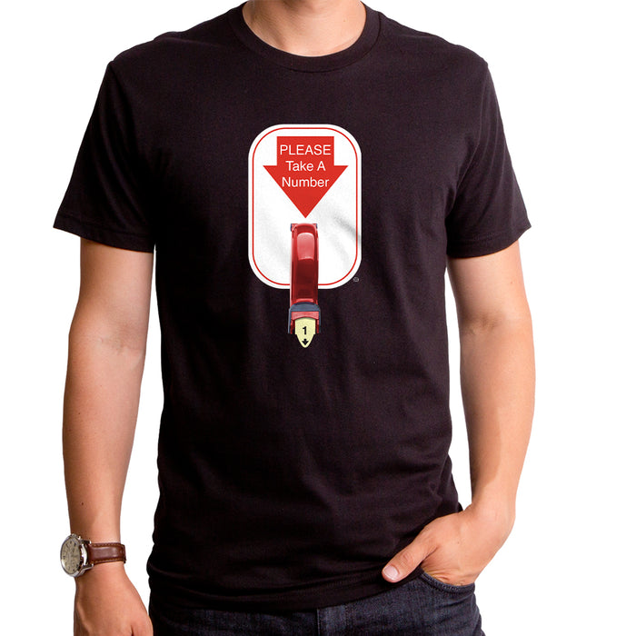 goodie two sleeves Take a Number Adult T-Shirt