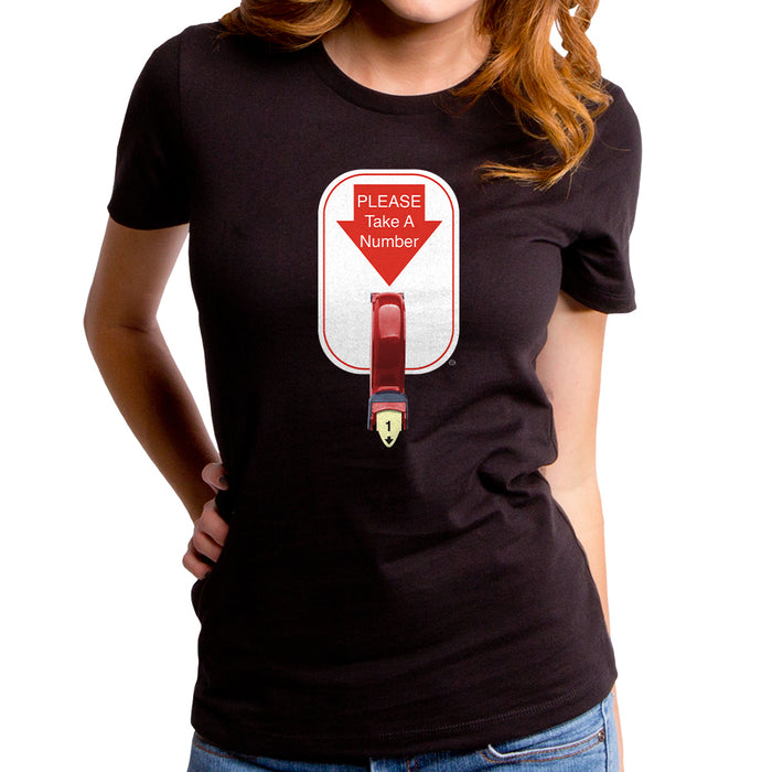 goodie two sleeves Take a Number Women's T-Shirt
