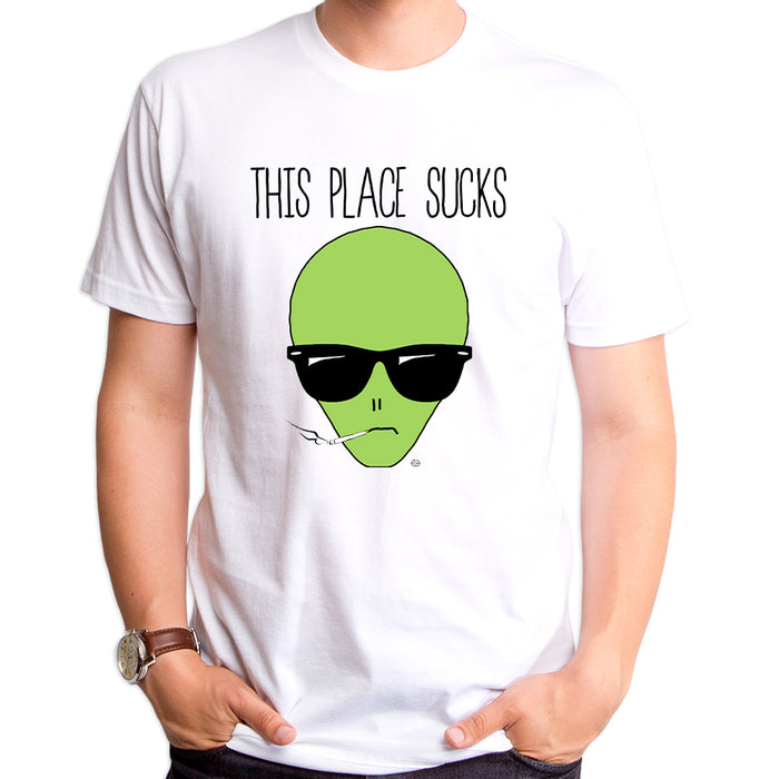 goodie two sleeves This Place Sucks Adult T-Shirt