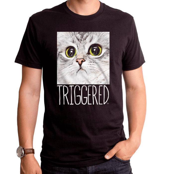 goodie two sleeves Triggered Cat Adult T-Shirt