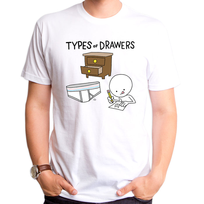 goodie two sleeves Types of Drawers Adult T-Shirt
