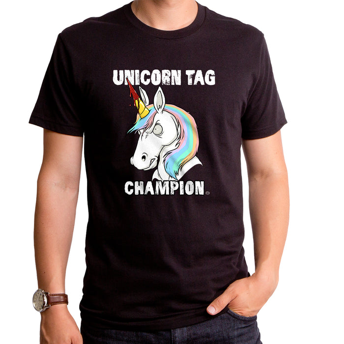 goodie two sleeves Unicorn Tag Adult T-Shirt