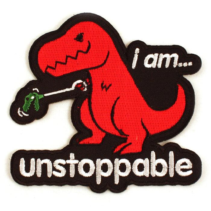 goodie two sleeves Unstoppable Dino Iron-On Patch