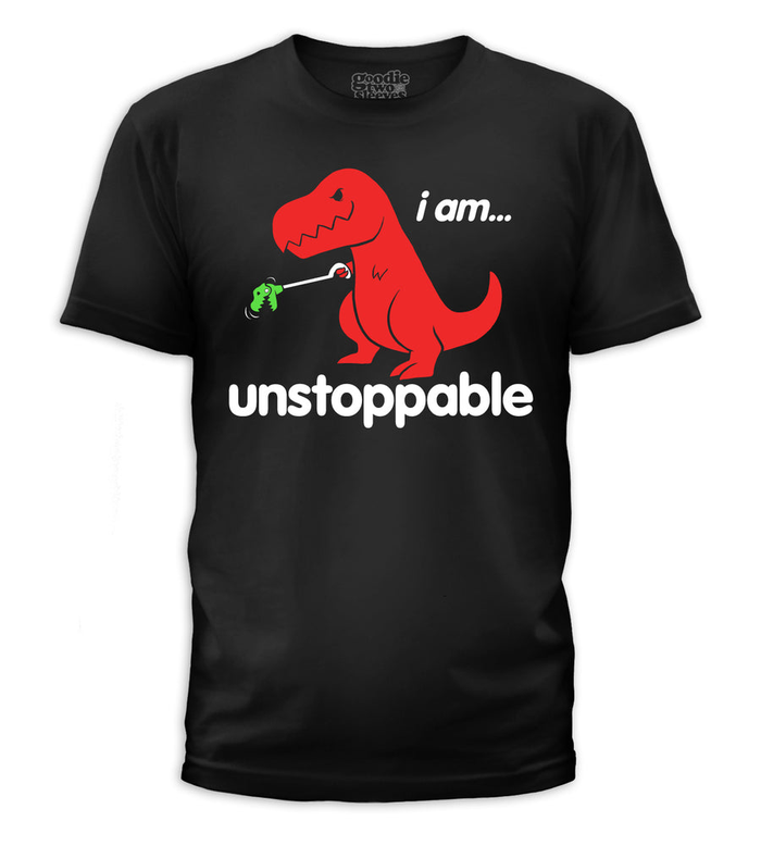 Goodie Two Sleeves Unstoppable Dino Men's T-Shirt