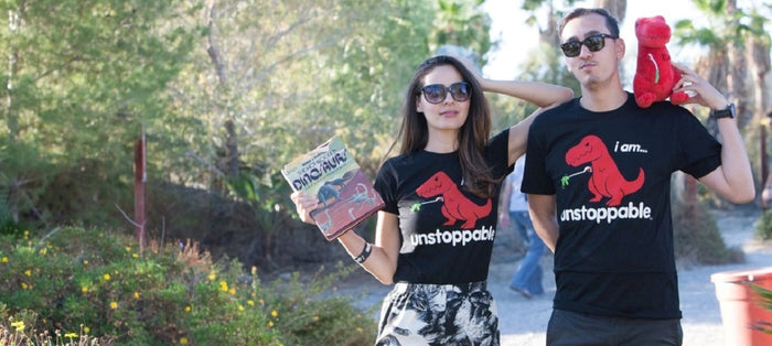 Goodie Two Sleeves Unstoppable Dino Men's T-Shirt