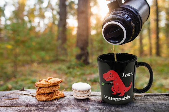 goodie two sleeves Unstoppable Dinosaur Coffee Mug