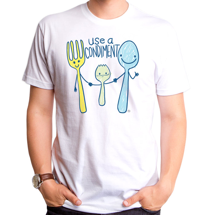 goodie two sleeves Use a Condiment Adult T-Shirt