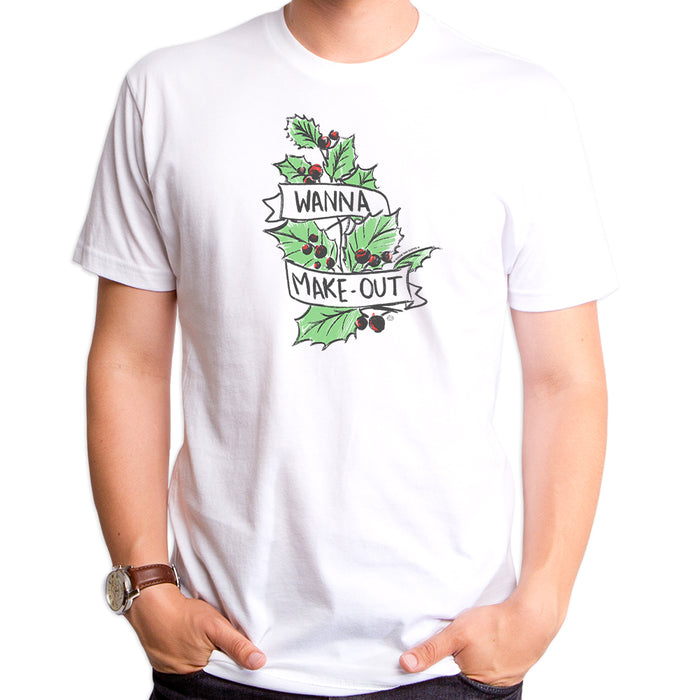 goodie two sleeves Wanna Make Out Adult T-Shirt