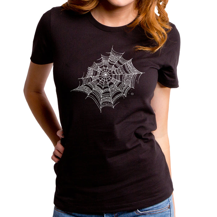 goodie two sleeves Web of Deceit Women's T-Shirt
