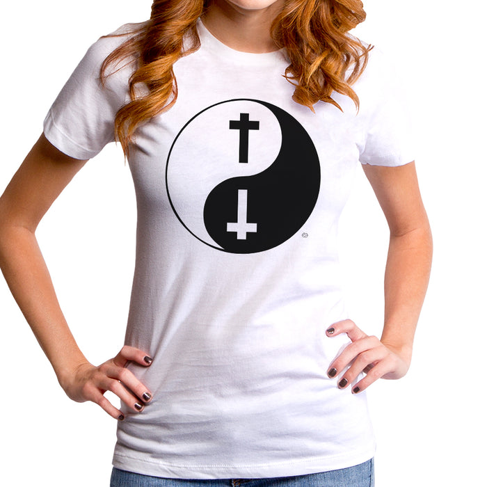 goodie two sleeves Yin Yang Cross Women's T-Shirt