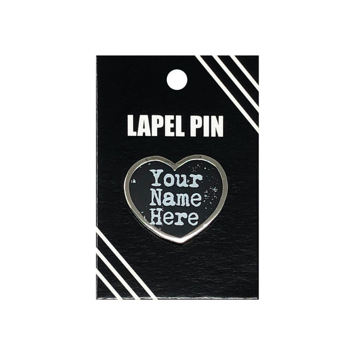 goodie two sleeves Your Name Here Heart Lapel Pin