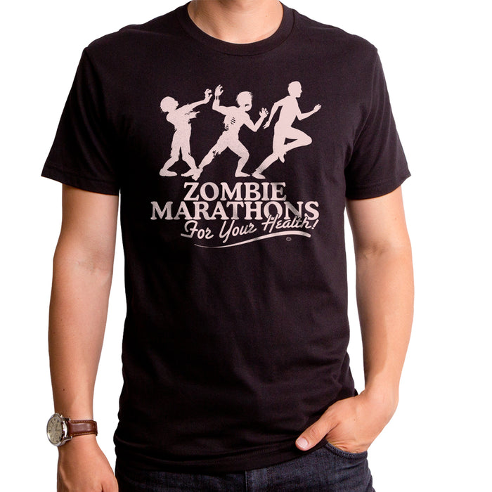 goodie two sleeves Zombie Marathons Adult T-Shirt