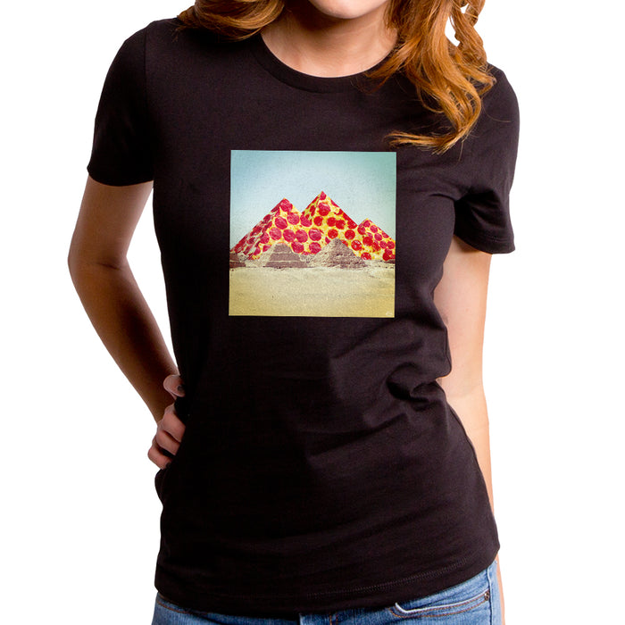 goodie two sleeves Great Pyramid of Pizza Women's T-Shirt