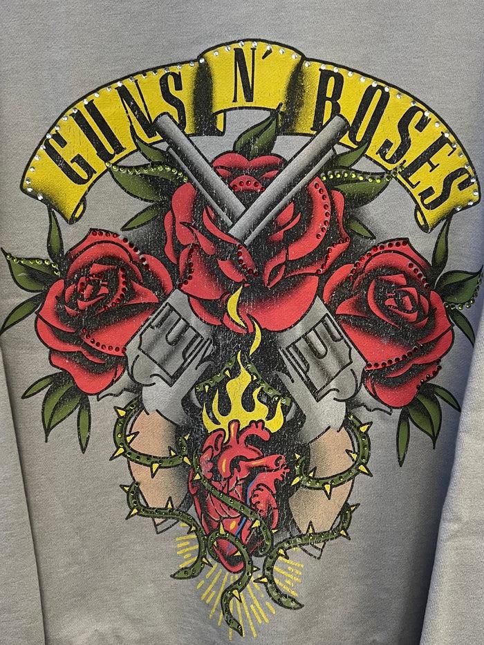 Goodie Two Sleeves Guns N' Roses Guns Unisex Sweatshirt W/Rhinestones