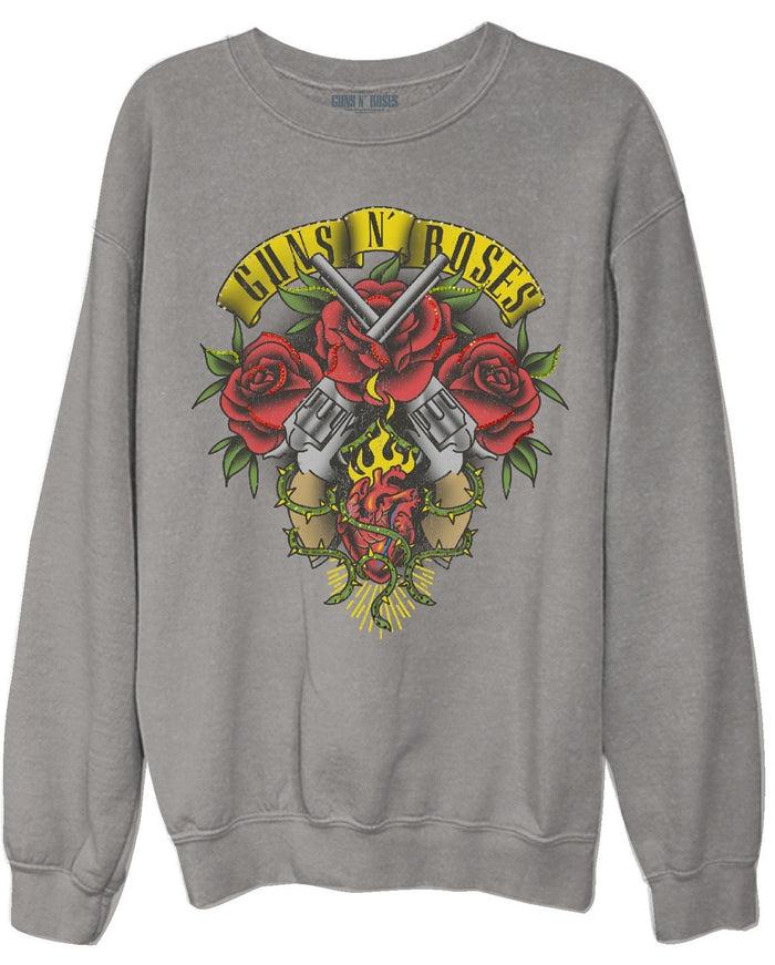 Goodie Two Sleeves Guns N' Roses Guns Unisex Sweatshirt W/Rhinestones