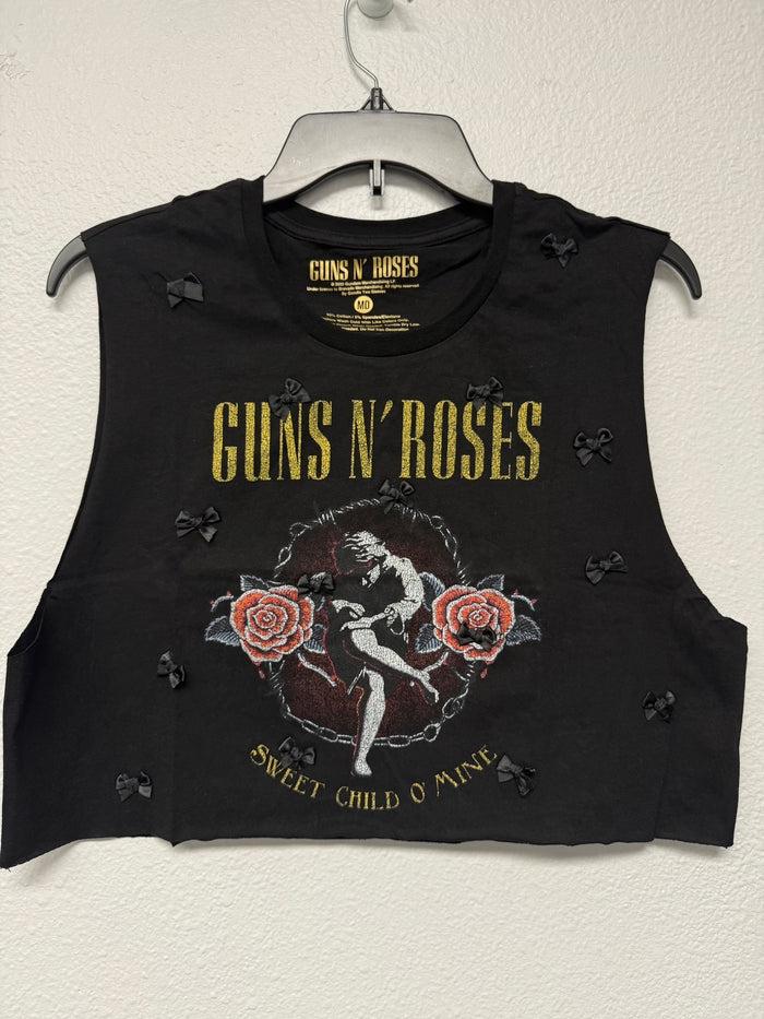 goodie two sleeves Guns N Roses Ribbon Fashion Crop Top