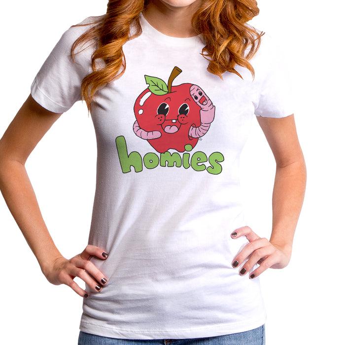 goodie two sleeves Homies Apple and Worm Women's T-Shirt