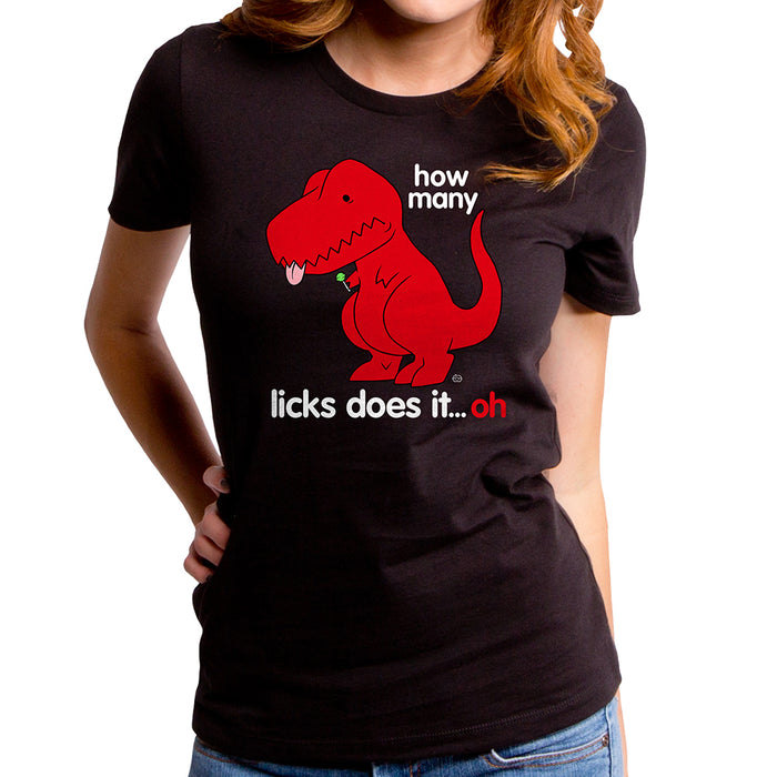 goodie two sleeves How Many Licks Dino Women's T-Shirt