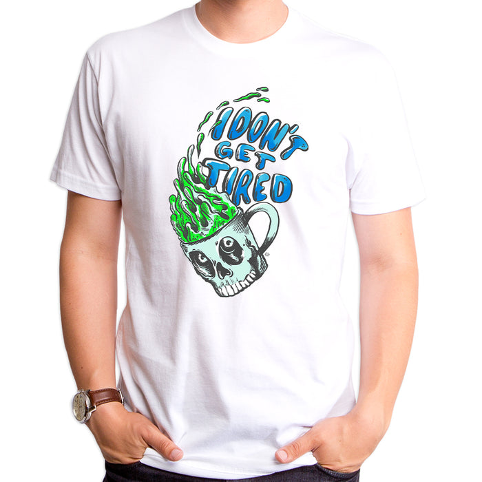 goodie two sleeves I Don't Get Tired Skull Mug Men's T-Shirt