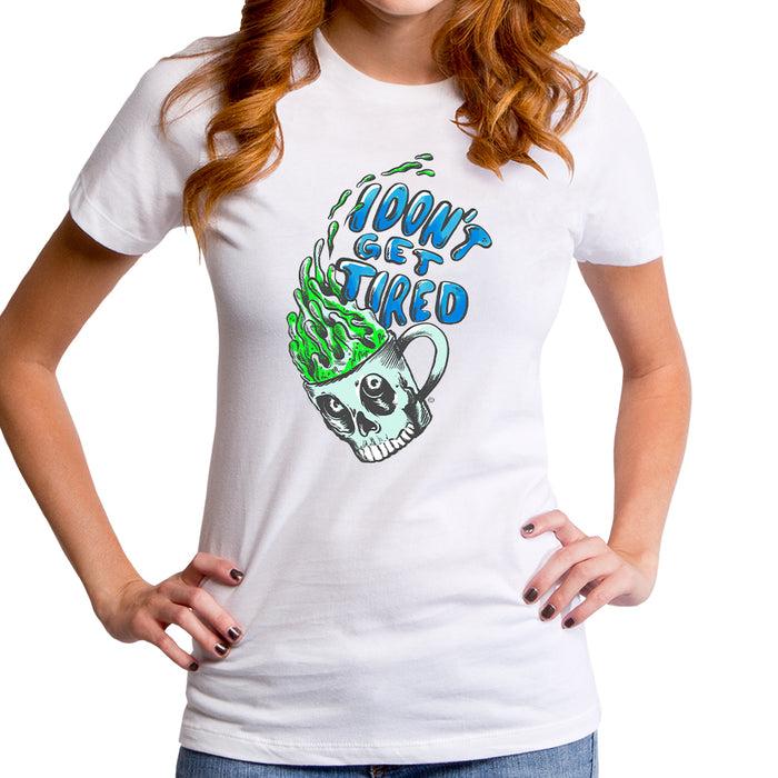goodie two sleeves I Don't Get Tired Skull Mug Women's T-Shirt