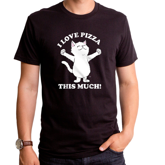 goodie two sleeves I Love Pizza This Much Adult T-Shirt