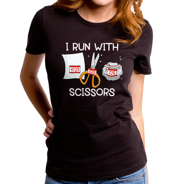 goodie two sleeves I Run with Scissors Women's T-Shirt