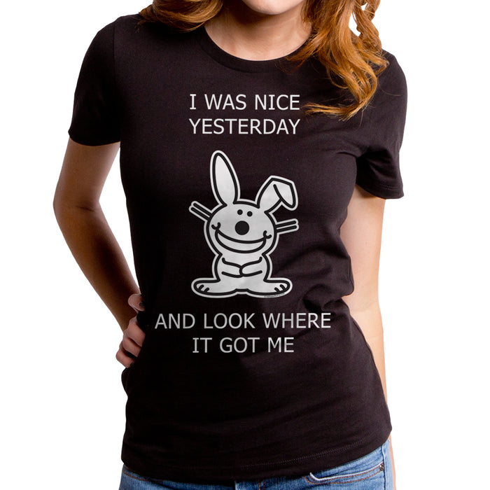 goodie two sleeves Jim Benton - I Was Nice Yesterday Women's T-Shirt