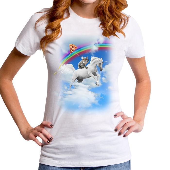 goodie two sleeves Koala Unicorn Pizza Kite Rainbow Women's T-Shirt